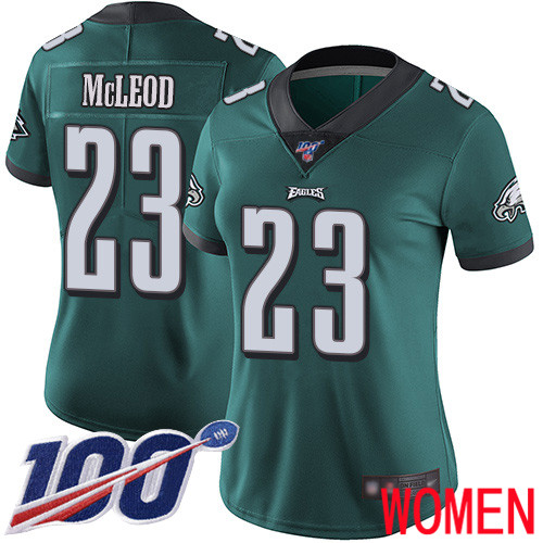 Women Philadelphia Eagles #23 Rodney McLeod Midnight Green Team Color Vapor Untouchable NFL Jersey 1